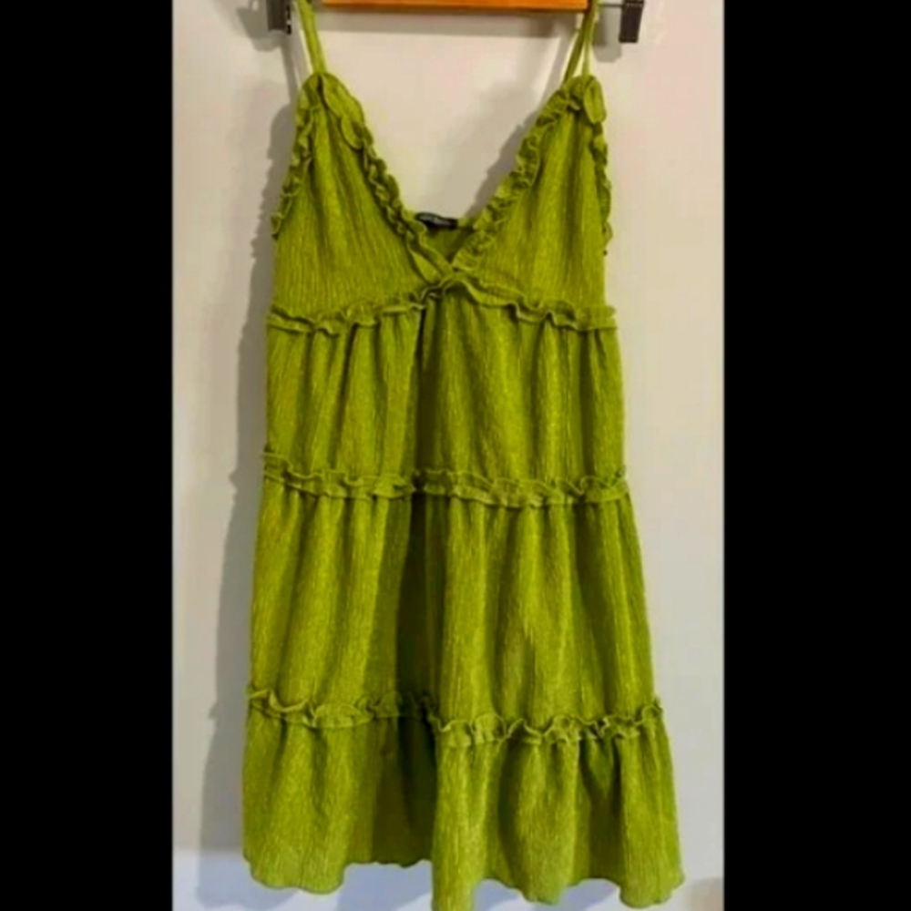 Spaghetti Strap Sweetheart Tiered Babydoll Dress Swing Dress Wild Fable 3X